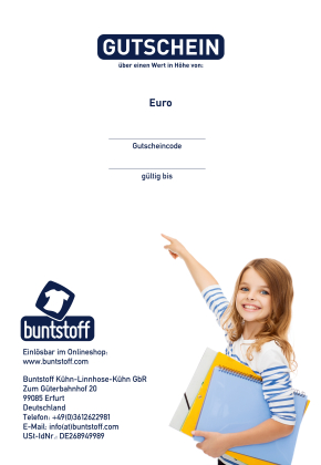 Gutschein buntstoff